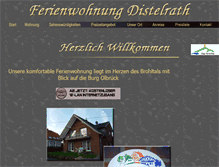 Tablet Screenshot of ferienwohnung-distelrath.de